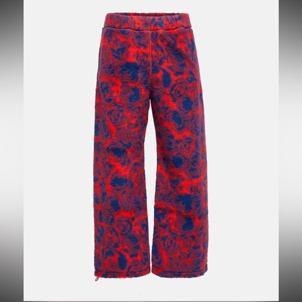 Burberry
rose-print fleece trousers